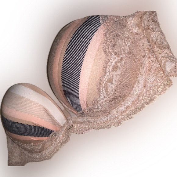 Fabulous By Victoria's Secret Pink Gold Champagne Strapless Convertible Bra 34A - Picture 5 of 13